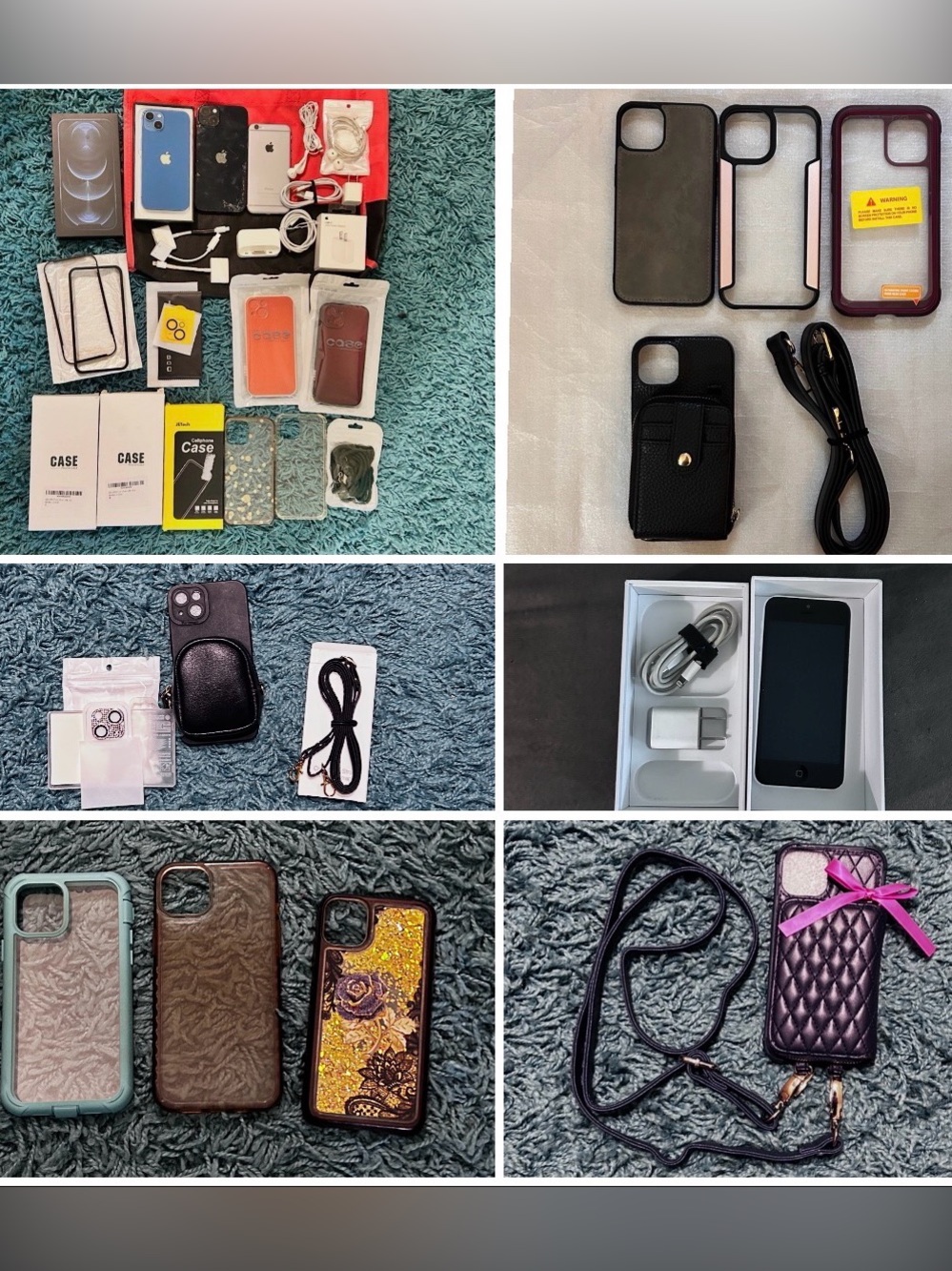 Apple iPhone & Accessories Bundle with Blue iPhone - Apple